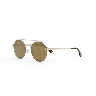 FENDI FE40060U men Gold Round Sunglasses