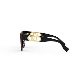 FENDI FE40063I women Havana Squared Sunglasses