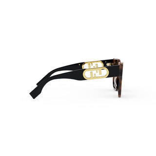 FENDI FE40063I women Havana Squared Sunglasses