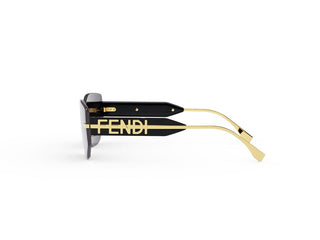 FENDI FE40066U women Black Rectangle Sunglasses