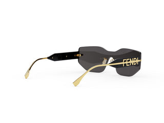 FENDI FE40066U women Black Rectangle Sunglasses