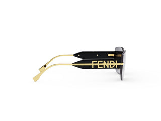 FENDI FE40066U women Black Rectangle Sunglasses