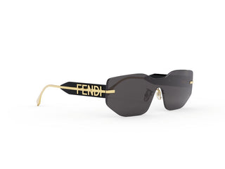 FENDI FE40066U women Black Rectangle Sunglasses