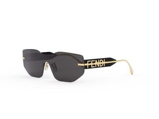 FENDI FE40066U women Black Rectangle Sunglasses