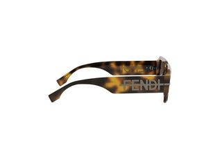 FENDI FE40073U men Havana Geometric Sunglasses