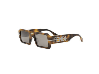 FENDI FE40073U men Havana Geometric Sunglasses