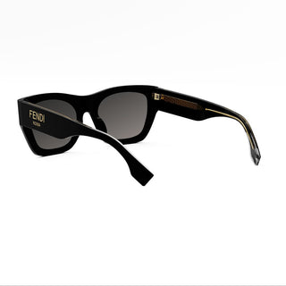 FENDI FE40100I women Black Rectangle Sunglasses