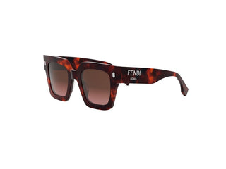 FENDI FE40101I women Havana Squared Sunglasses