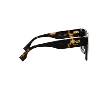 FENDI FE40101I women Havana Squared Sunglasses