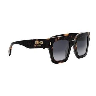 FENDI FE40101I women Havana Squared Sunglasses