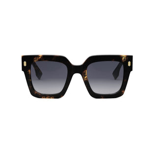 FENDI FE40101I women Havana Squared Sunglasses