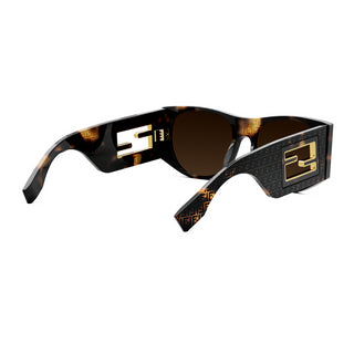 FENDI FE40109I women Havana Oval Sunglasses