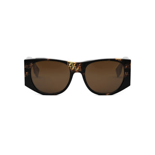 FENDI FE40109I women Havana Oval Sunglasses