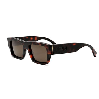 FENDI FE40118I men Havana Rectangle Sunglasses