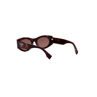 FENDI FE40125I women Havana Oval Sunglasses