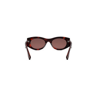 FENDI FE40125I women Havana Oval Sunglasses