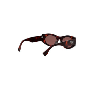 FENDI FE40125I women Havana Oval Sunglasses