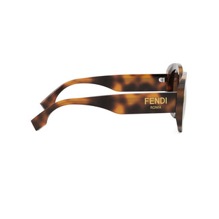 FENDI FE40137I women Havana Round Sunglasses