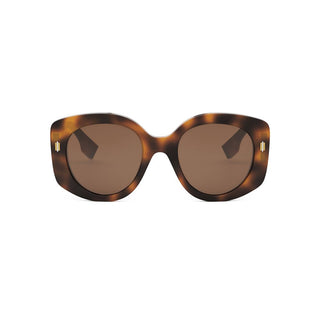 FENDI FE40137I women Havana Round Sunglasses