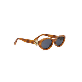 FENDI FE40140U women Havana Oval Sunglasses