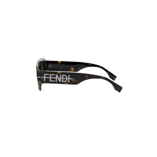 FENDI FE40142I men Havana Squared Sunglasses