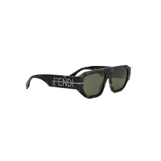 FENDI FE40142I men Havana Squared Sunglasses