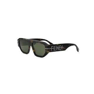 FENDI FE40142I men Havana Squared Sunglasses