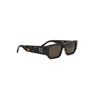 FENDI FE40144I men Havana Rectangle Sunglasses