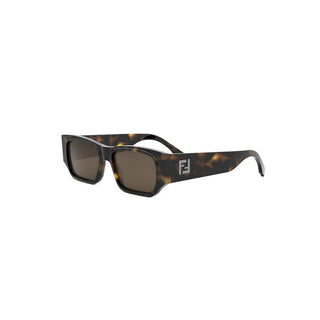 FENDI FE40144I men Havana Rectangle Sunglasses