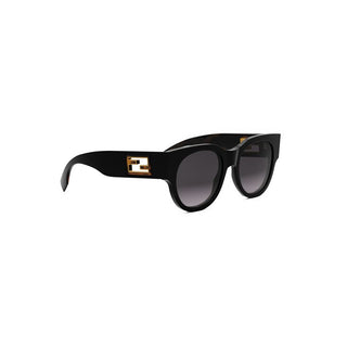 FENDI FE40147I women Black Round Sunglasses