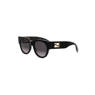 FENDI FE40147I women Black Round Sunglasses