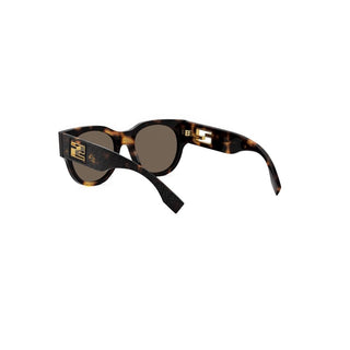 FENDI FE40147I women Havana Round Sunglasses