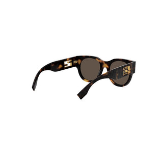 FENDI FE40147I women Havana Round Sunglasses