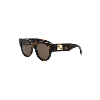 FENDI FE40147I women Havana Round Sunglasses