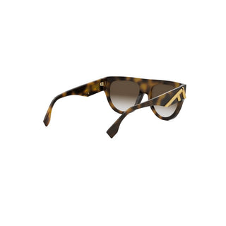 FENDI FE40150I women Havana Geometric Sunglasses