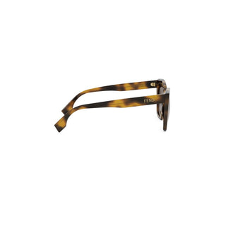 FENDI FE40151I women Havana Squared Sunglasses