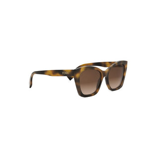 FENDI FE40151I women Havana Squared Sunglasses