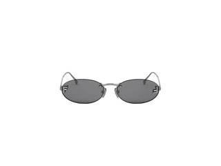 FENDI FE4075US women Ruthenium Oval Sunglasses