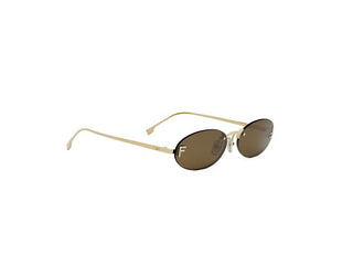 FENDI FE4075US women Gold Oval Sunglasses