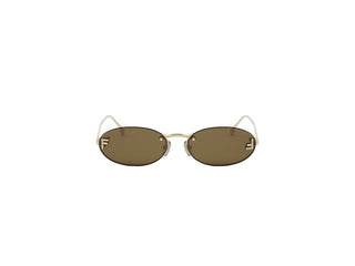 FENDI FE4075US women Gold Oval Sunglasses