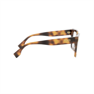 FENDI FE50085I women Havana Squared Eyeglasses