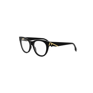 FENDI FE50101I women Black Round Eyeglasses