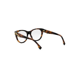 FENDI FE50101I women Havana Round Eyeglasses