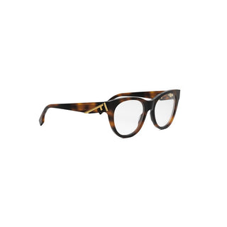 FENDI FE50101I women Havana Round Eyeglasses