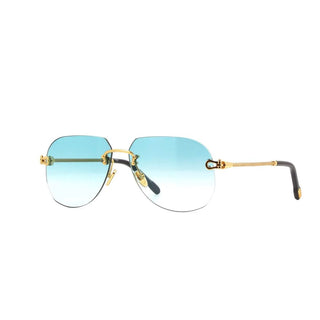 FRED FG40011U unisex Gold Pilot Sunglasses