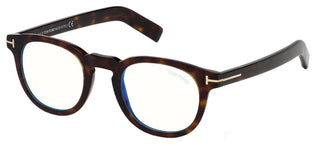 Tom Ford FT5629-B BLUE BLOCK unisex Havana Geometric Eyeglasses