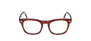 Tom Ford FT5870-B BLUE BLOCK men Red Squared Eyeglasses