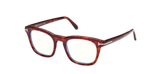 Tom Ford FT5870-B BLUE BLOCK men Red Squared Eyeglasses