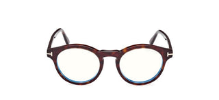 Tom Ford FT5887-B BLUE BLOCK unisex Havana Visor Eyeglasses