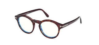 Tom Ford FT5887-B BLUE BLOCK unisex Havana Visor Eyeglasses